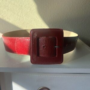 Cache Bold Red Leather Belt